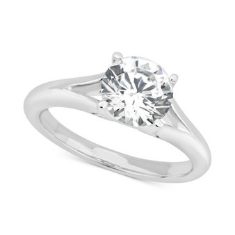 GIA Certified Diamond Solitaire Engagement Ring (1-1/2 ct. t.w.) in 14k White Gold