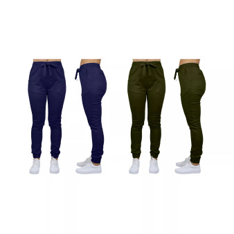Women's Basic Stretch Twill Joggers, Pack of 2
