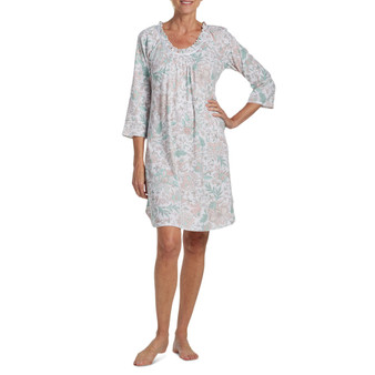 Women's Long-Sleeve Floral Nightgown