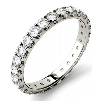 Moissanite Eternity Band (1 ct. t.w. DEW) in 14k White Gold or 14k Yellow Gold