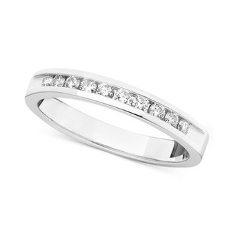 Certified Diamond Band Ring in 14k White Gold (1/4 ct. t.w.)