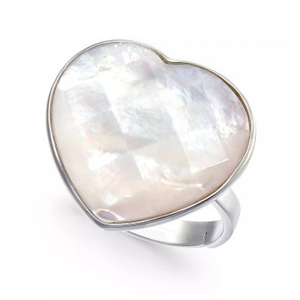Mother-of-Pearl Heart Ring in Sterling Silver