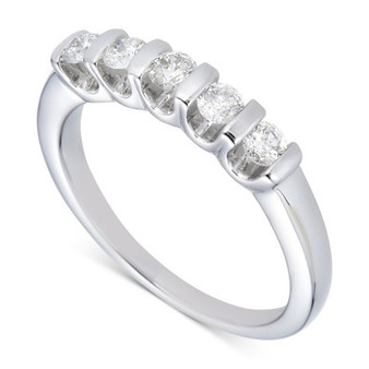 Diamond Tension Bar Band (1/2 ct. t.w.) in 14k White Gold