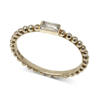 White Topaz Polished Band in 14k Gold