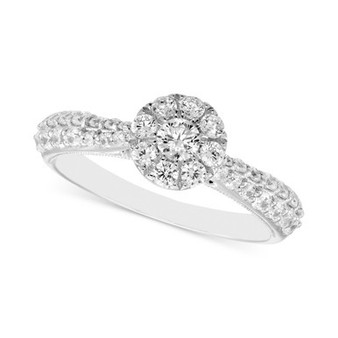 Diamond Cluster Ring (3/4 ct. t.w.) in 14k White Gold