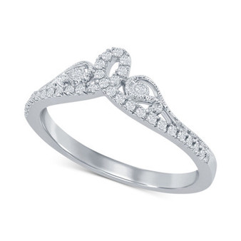 Diamond Contour Band (1/6 ct. t.w.) in 14k White Gold