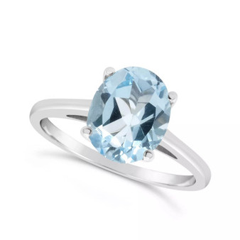 Sky Blue Topaz (3  ct. t.w.) Ring in Sterling Silver. Also Available in Rose Quartz (2-1/4 ct. t.w.)