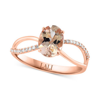 Morganite (1 ct. t.w.) & Diamond Accent Ring in 14k Rose Gold