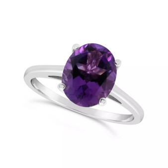 Amethyst (2-1/3 ct. t.w.) Ring in Sterling Silver. Also Available in Citrine (2-5/8 ct. t.w.) and London Blue Topaz (3 ct. t.w.)