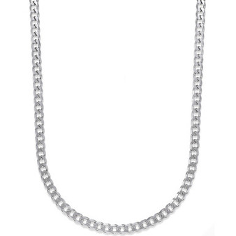 Men's Curb Chain Necklace in Sterling Silver