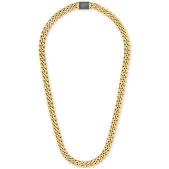 Men's Classic Curb Chain 24" Necklace in Gold-Plated Stainless Steel