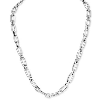 EFFY® Men's Large Oval Link 22" Chain Necklace in Sterling Silver