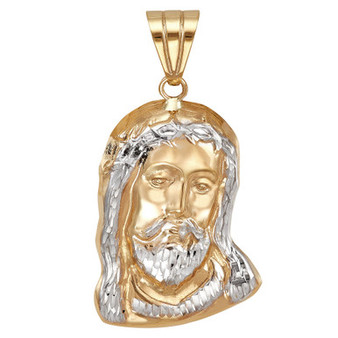 Christ Head Pendant in 14k Yellow