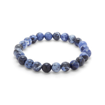 Men's Sodalite Agate Bead Bracelet