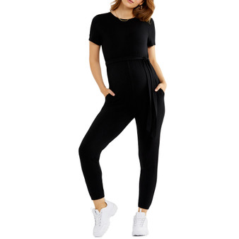French Terry Maternity Jumpsuit