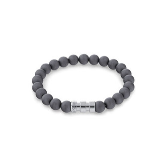 Men's Gray Matte Onyx Bracelet