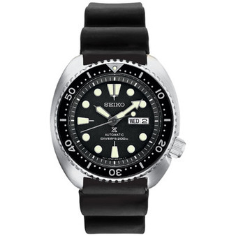 Men's Automatic Prospex Diver Black Silicone Strap Watch 45mm