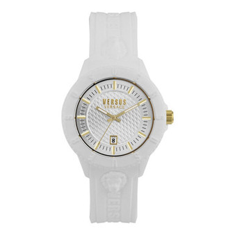 Men's 3 Hand Date Quartz Tokyo White Silicone Watch, 43mm