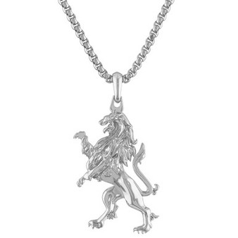 Men's Crest of Bohemia Pendant Necklace in Sterling Silver, 24" + 2" extender