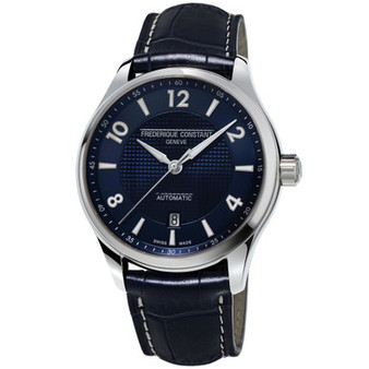 Men's Swiss Automatic Runabout Blue Leather Strap Watch 42mm
