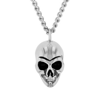 Macy's Men's Skull Pendant Necklace in Stainless Steel