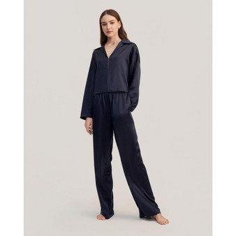 Jasmine Long Silk Pullover Pajama  Set for Women