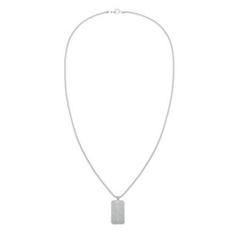 Men's Stainless Steel Dog Tag Pendant Necklace