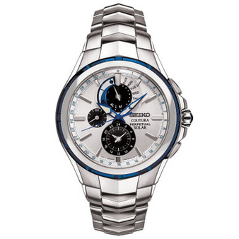 Men's Solar Coutura Chronograph Stainless Steel Bracelet Watch 44mm