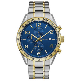 Men's Chronograph Two-Tone Stainless Steel Bracelet Watch 44mm