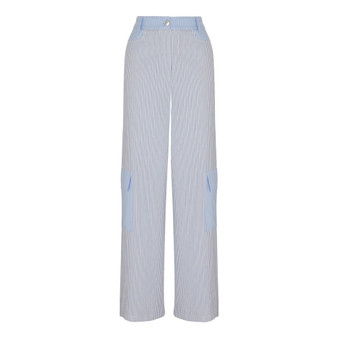 Women's High Waist Striped Pants