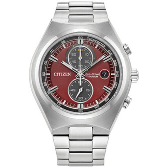 Eco-Drive Men's Chronograph Weekender Silver-Tone Titanium Bracelet Watch 43mm, Created for Macy's