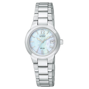Women's Eco-Drive Sport Stainless Steel Bracelet Watch 26mm EW1670-59D