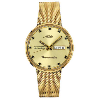 Men's Swiss Automatic Commander Gold-Tone PVD Stainless Steel Bracelet Watch 37mm
