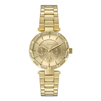 Sertie Women's Multifunction Quartz Movement and Ion Plating Yellow Gold-Tone Bracelet Watch 36mm