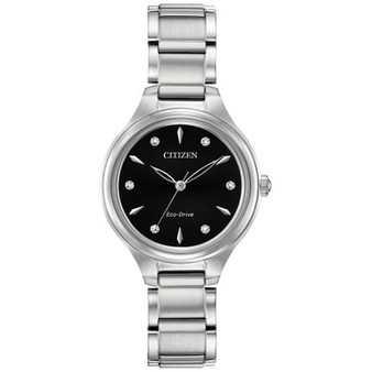 Eco-Drive Women's Corso Diamond-Accent Stainless Steel Bracelet Watch 29mm