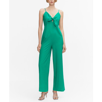 Women's Bow Linen Jumpsuit
