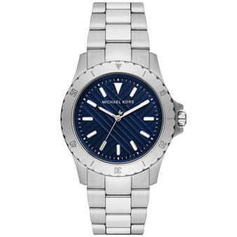 Men's Everest Three-Hand Silver-Tone Stainless Steel Bracelet Watch, 40mm