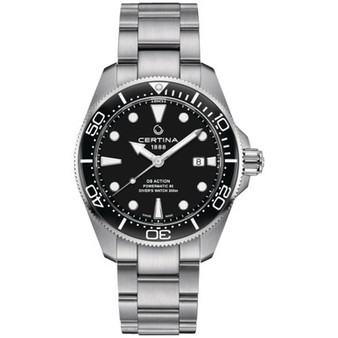 Men's Swiss Autometic DS Action Diver Stainless Steel Bracelet Watch 43mm