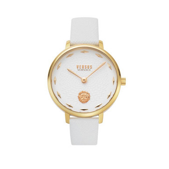 Women's Two-Hand Quartz La Villette White Leather Strap 36mm