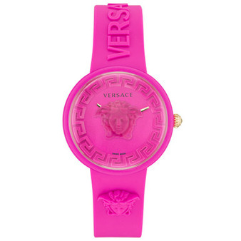Women's Swiss Medusa Pop Pink Silicone Strap Watch 39mm