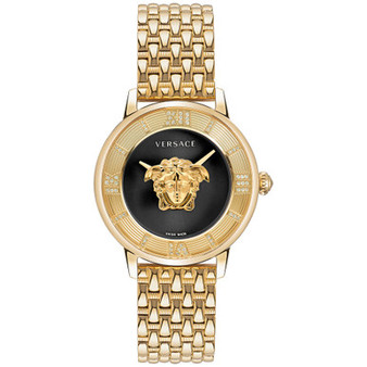 Women's Swiss La Medusa Diamond (1/3 ct. t.w.) Gold Ion Plated Stainless Steel Bracelet Watch 38mm