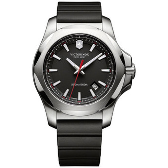 Men's I.N.O.X. Black Rubber Strap Watch 43mm 241682.1