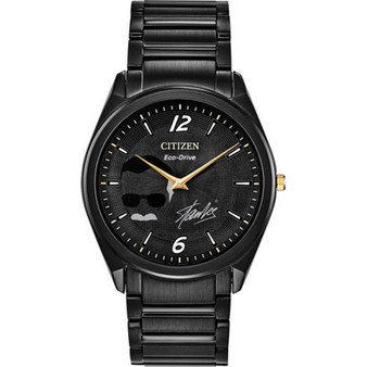 Limited Edition Stan Lee Black Stainless Steel Bracelet Watch 39mm