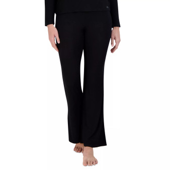 Women's Ribbed Flare-Leg Sleep Pants