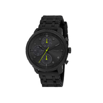 Men's Black Silicone Strap Watch 48mm