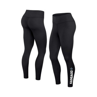Women's Branded Black Dallas Cowboys Wordmark Stacked Leggings