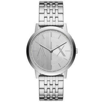 Men's Quartz Two Hand Silver-Tone Stainless Steel Watch 40mm