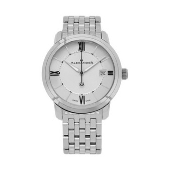 Alexander Watch A111B-04, Stainless Steel Case on Stainless Steel Bracelet