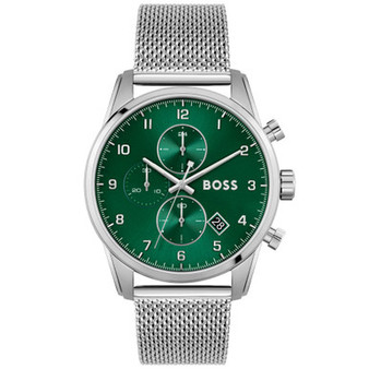 Skymaster Men's Chronograph Stainless Steel Mesh Bracelet Watch 44mm