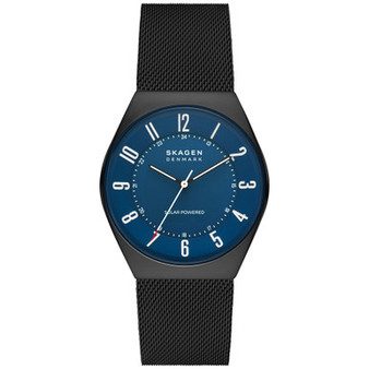 Men's Grenen Solar Powered Midnight 50% Recycled Stainless Steel Mesh Watch 37mm